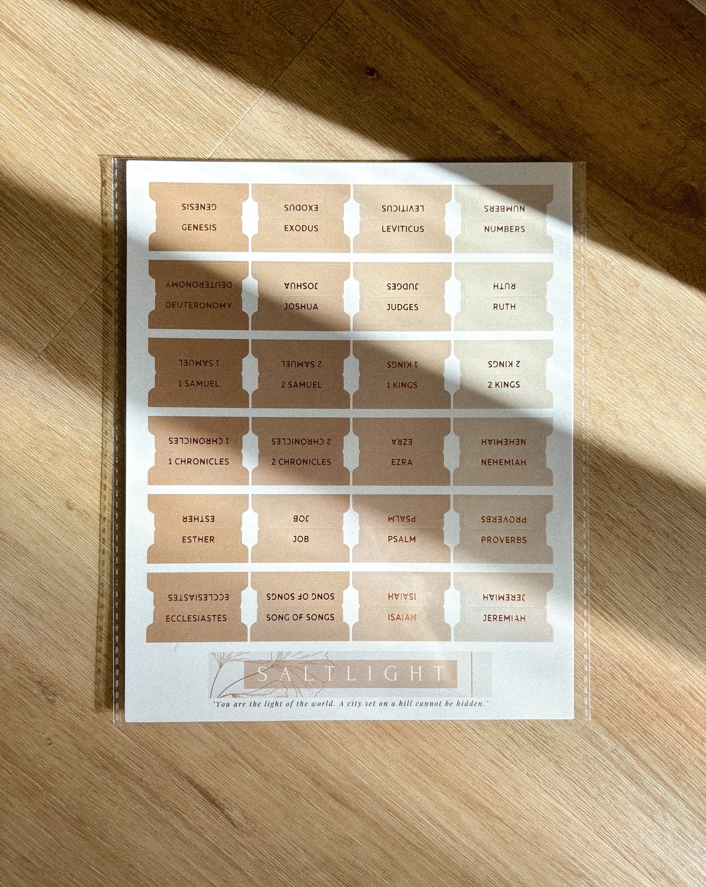 Bible Tabs Sand Copper | Matte-Coated Sticker Tabs