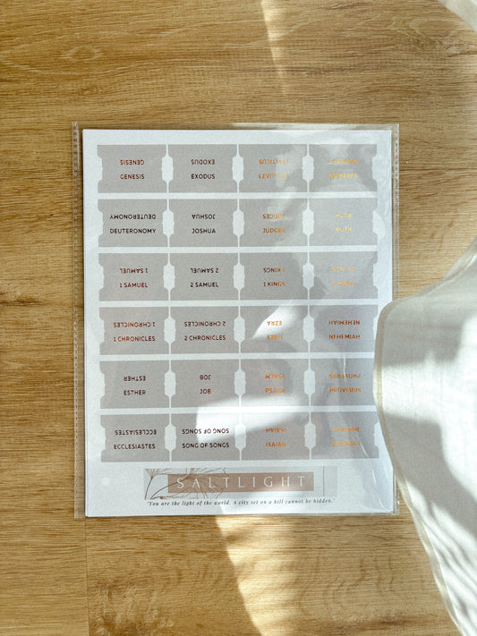 Bible Tabs Neutral Copper | Matte-Coated Sticker Tabs