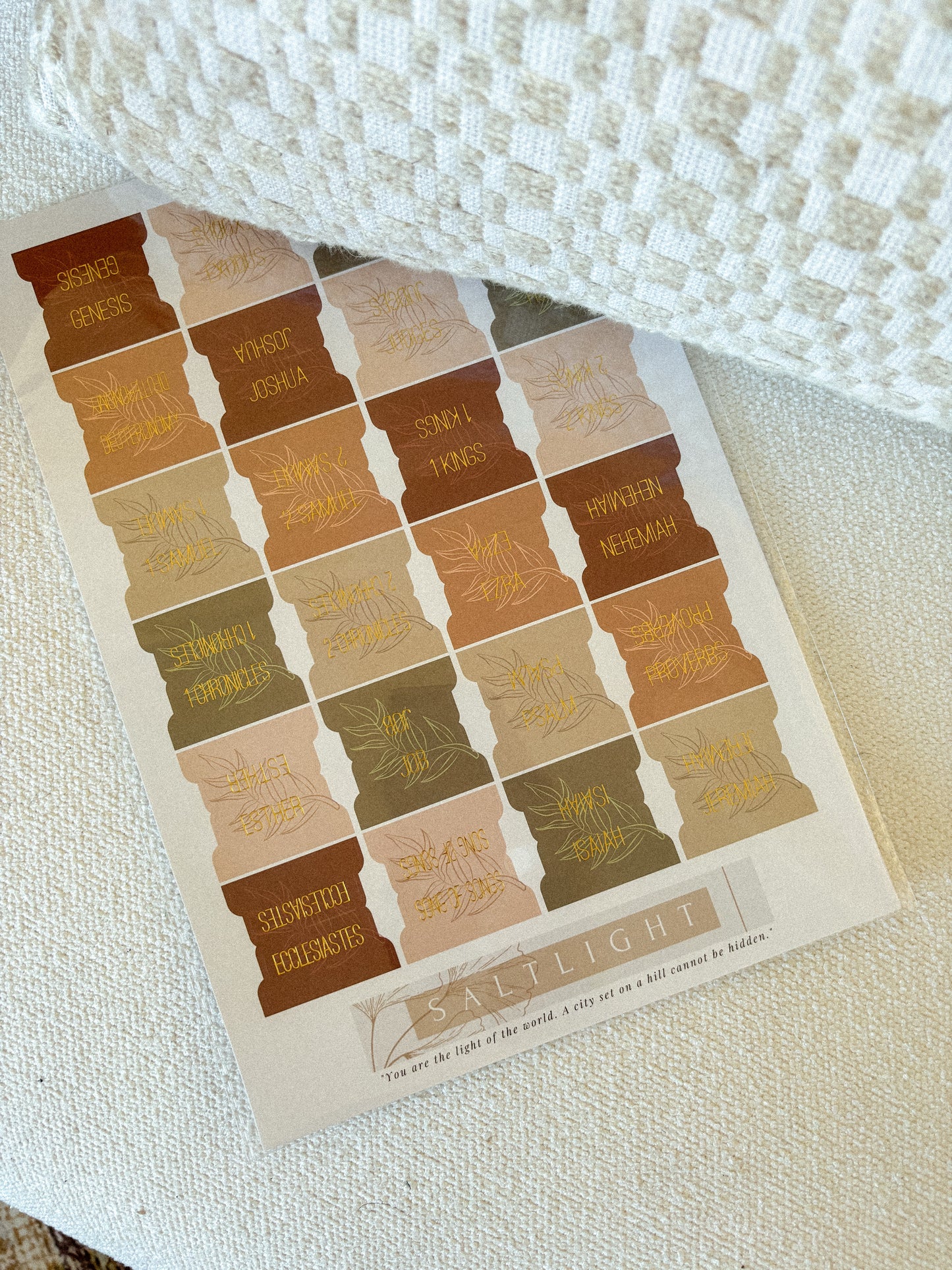 Bible Tabs Earth Tone | Matte-Coated Sticker Tabs