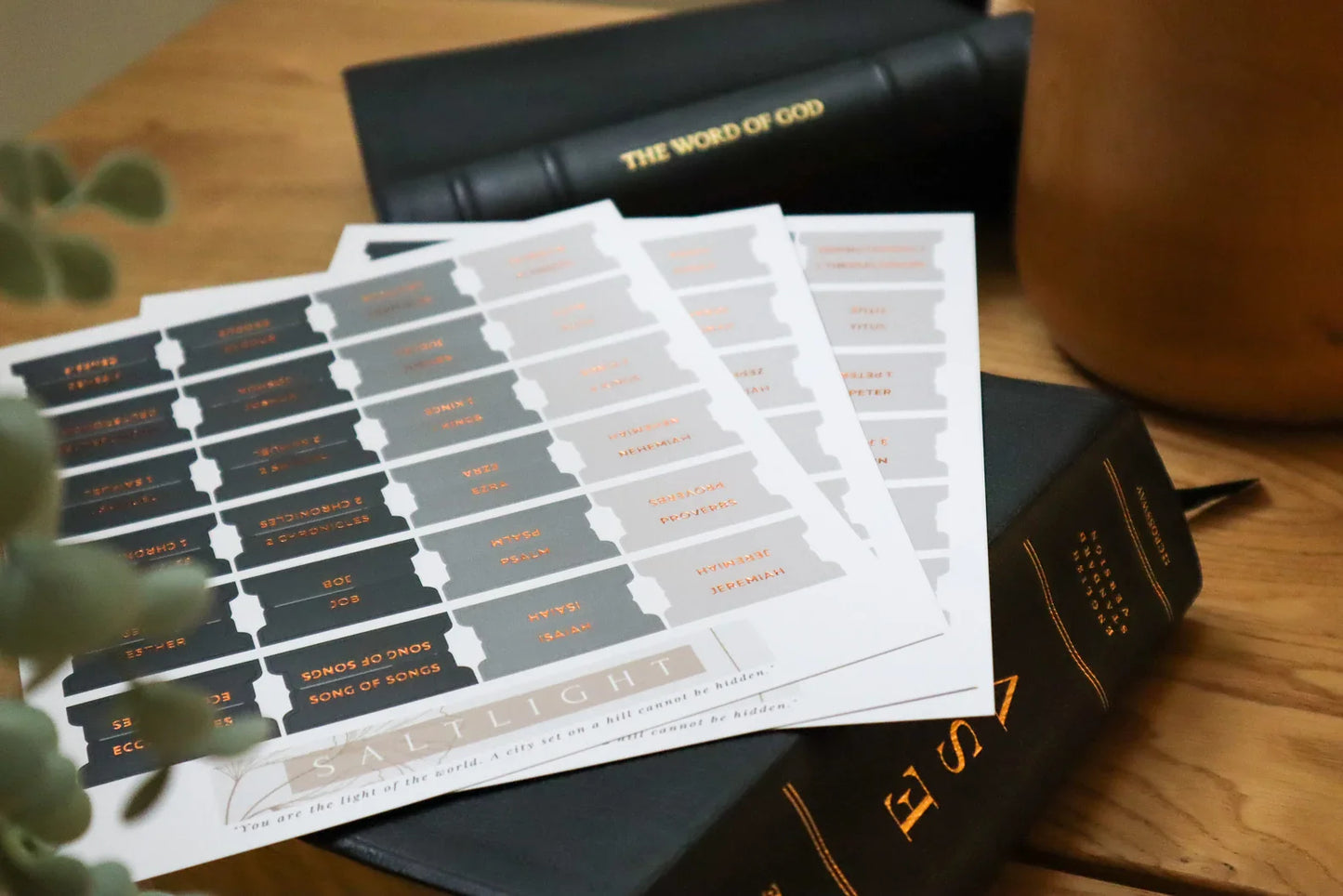 Bible Tabs Black Copper | Matte-Coated Sticker Tabs