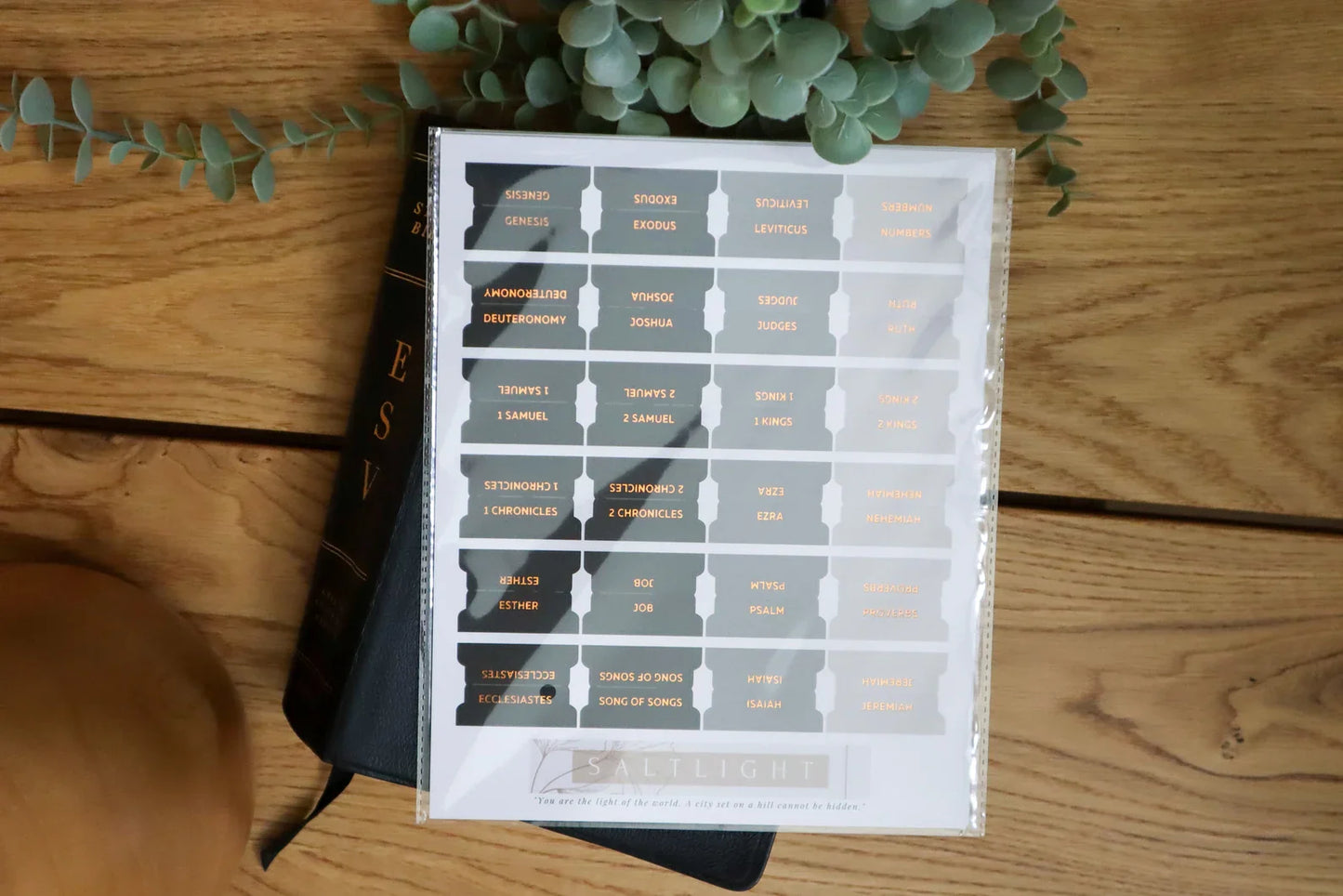 Bible Tabs Black Copper | Matte-Coated Sticker Tabs