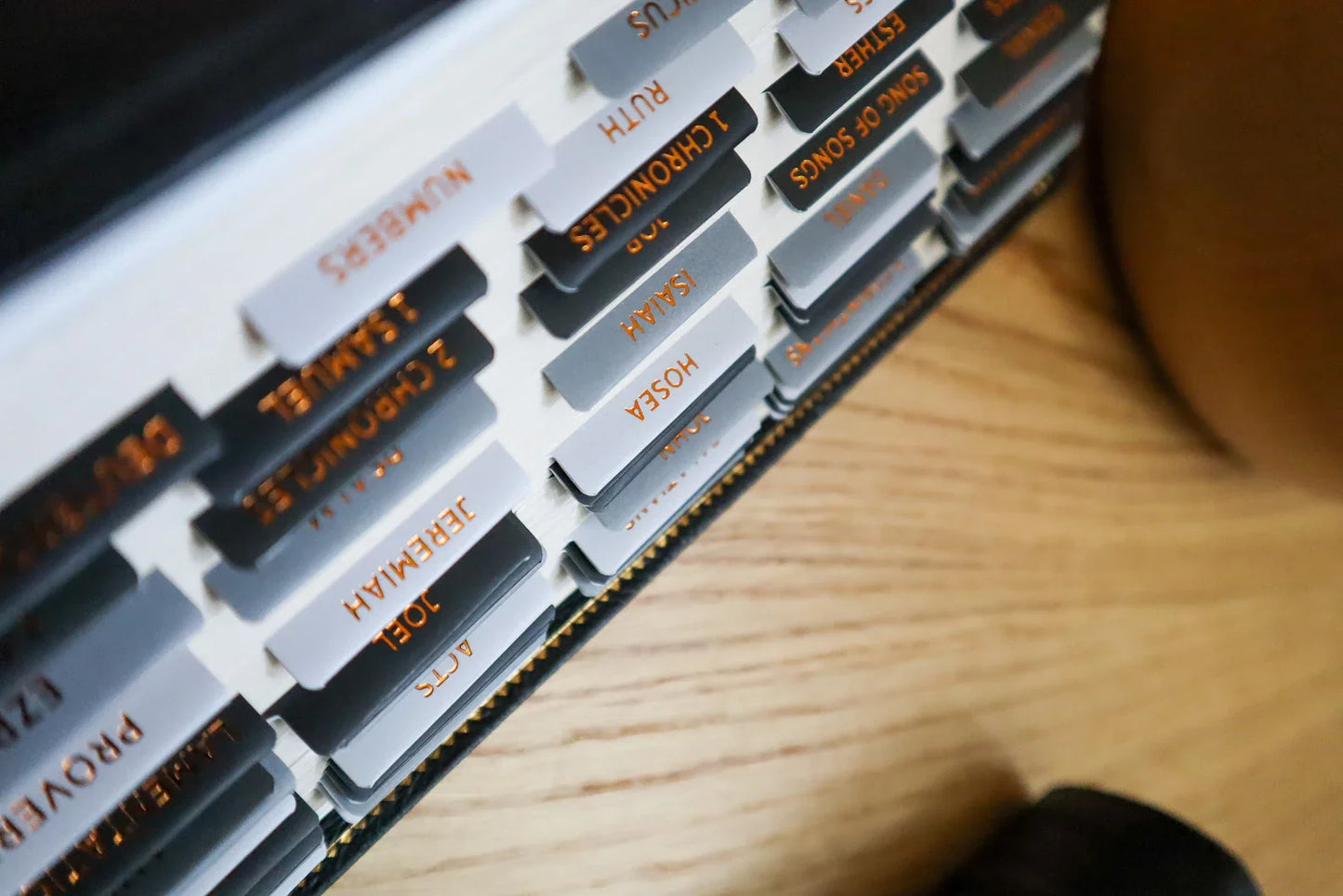 Bible Tabs Black Copper | Matte-Coated Sticker Tabs